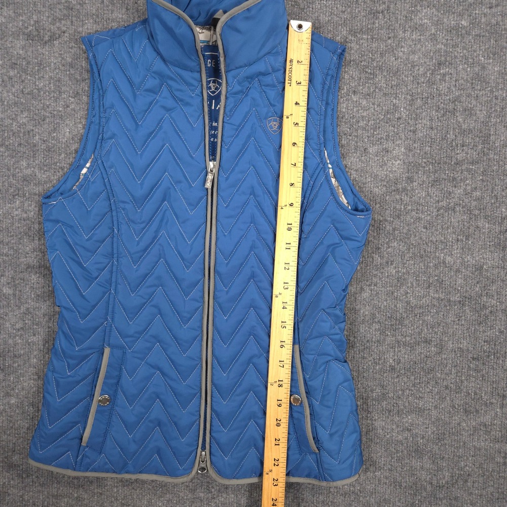Ariat Ashley Vest Womens XS Blue Quilted Insulated Lined Equestrian Outdoor - Picture 9 of 13